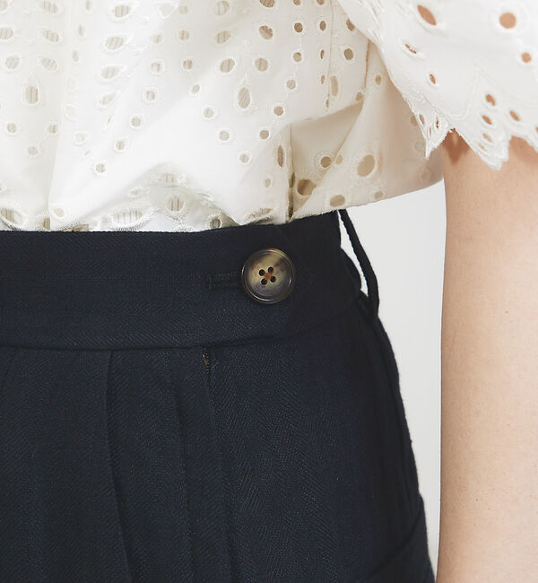 qualite「【セットアップ対応】ランダムヘリンボーンリネンショートパンツ」|その他|