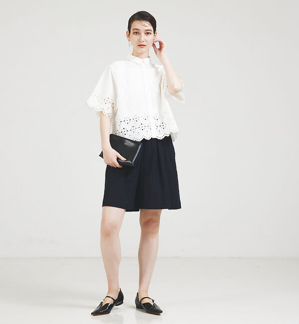 qualite「【セットアップ対応】ランダムヘリンボーンリネンショートパンツ」|その他|