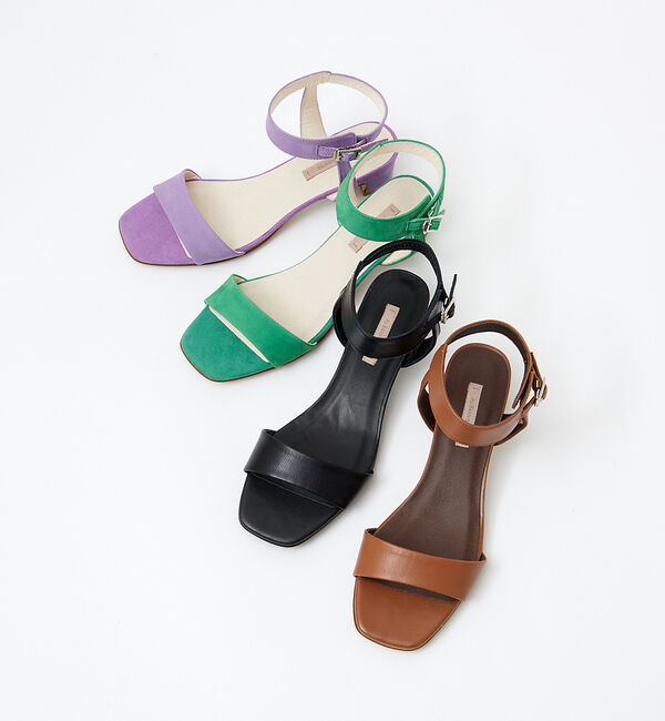 AU BANNISTER「スクエアトゥミドルヒールサンダル」|サンダル|