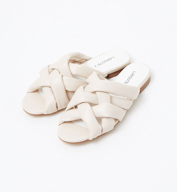AU BANNISTER「【LAROUTE】クッションメッシュサンダル」|サンダル|オフホワイト