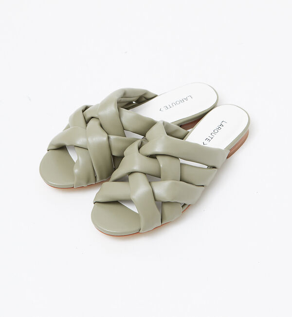 AU BANNISTER「【LAROUTE】クッションメッシュサンダル」|サンダル|グリーン