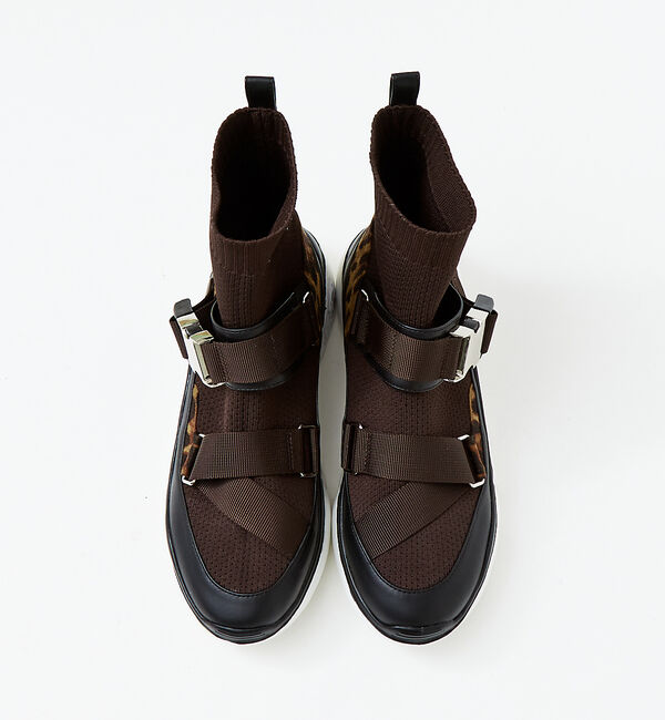 AU BANNISTER「ダブルベルトニットスニーカー」|スニーカー|