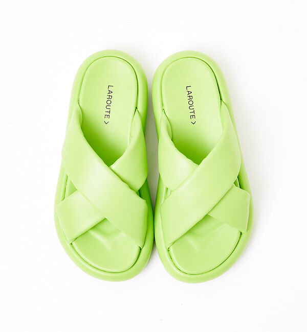 AU BANNISTER「【LAROUTE】クロスベルトラウンドソール」|サンダル|