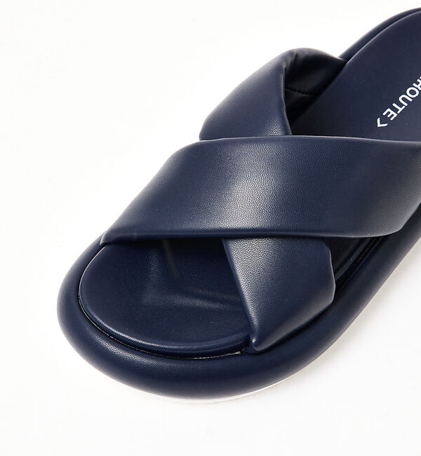 AU BANNISTER「【LAROUTE】クロスベルトラウンドソール」|サンダル|