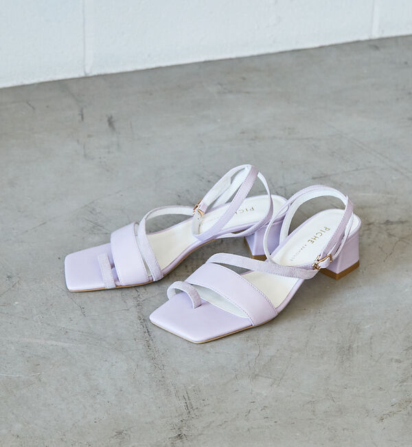 AU BANNISTER「アンクルストラップトングサンダル」|サンダル|ラベンダー
