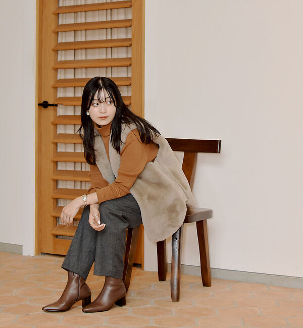 AU BANNISTER「【最高ブーツ/ニューヨーク】スクエアトゥブーツ」|ショートブーツ|