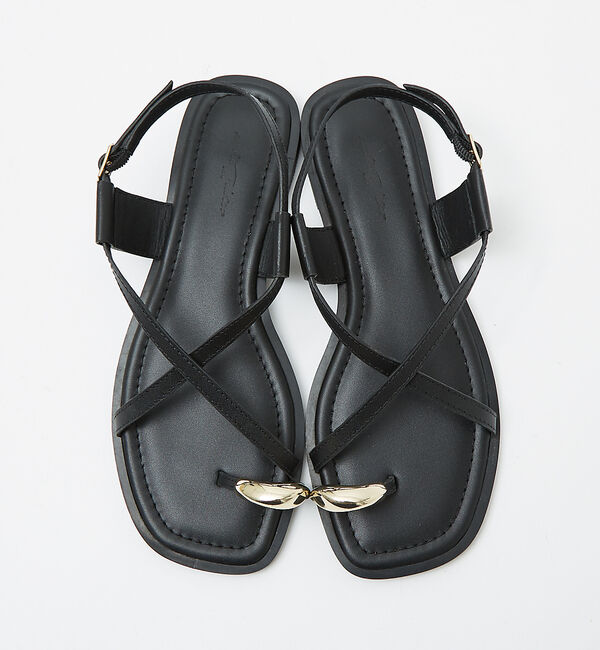 AU BANNISTER「【販売店舗限定】ニュアンスリング ストラップサンダル」|サンダル|