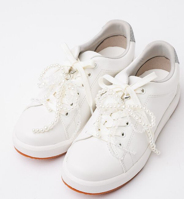 AU BANNISTER「リボンチャーム（パール&times;ビーズ）」|シューケア|