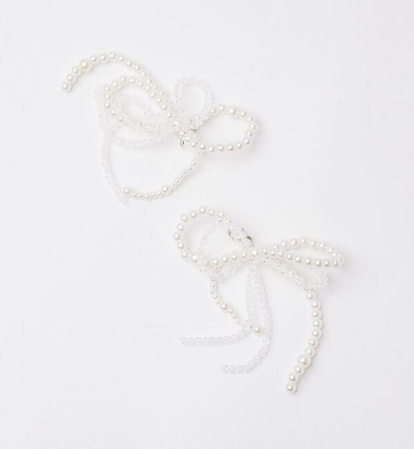 AU BANNISTER「リボンチャーム（パール&times;ビーズ）」|シューケア|