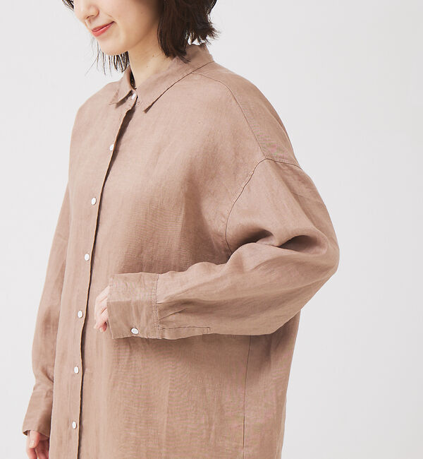 abahouse mavie「リネン2wayカシュクールオーバーシャツ」|シャツ・ブラウス|