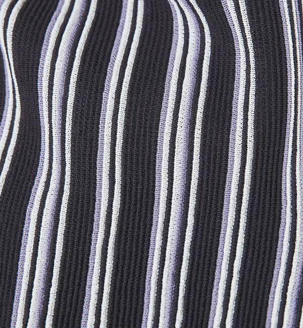 abahouse mavie「ストライプニットノースリーブプルオーバー」|ニット・セーター|