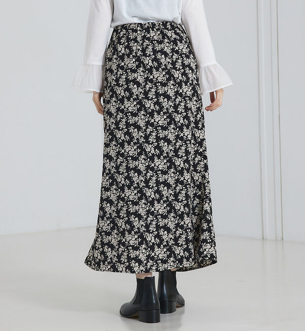 abahouse mavie「ベロア&プリントマーメイドスカート」|スカート|
