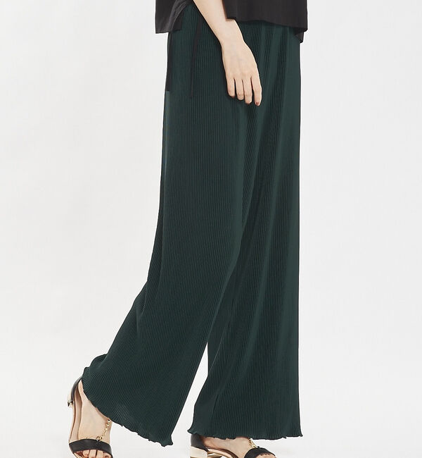 abahouse mavie「クリスタルプリーツパンツ」|その他|ビリジアン