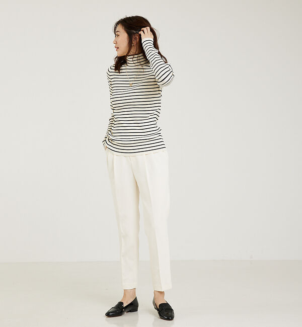 abahouse mavie「ポリエステルリブハイネックプルオーバー」|ニット・セーター|