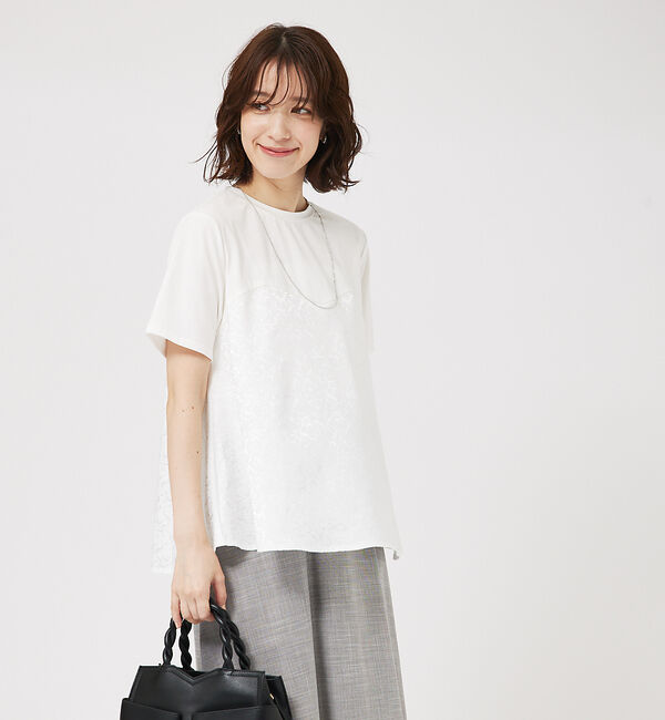 abahouse mavie「ジャガードコンビプルオーバー」|Tシャツ・カットソー|