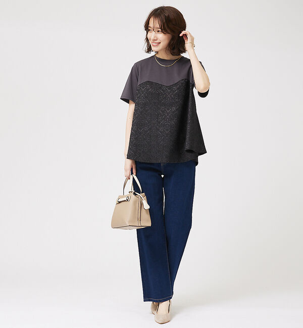 abahouse mavie「ジャガードコンビプルオーバー」|Tシャツ・カットソー|