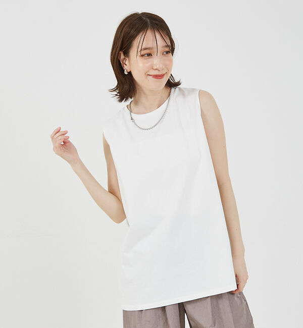 abahouse mavie「バックスリットノースリ」|Tシャツ・カットソー|
