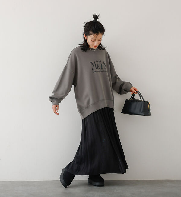 abahouse mavie「ヴィンテージサテンギャザースカート」|スカート|