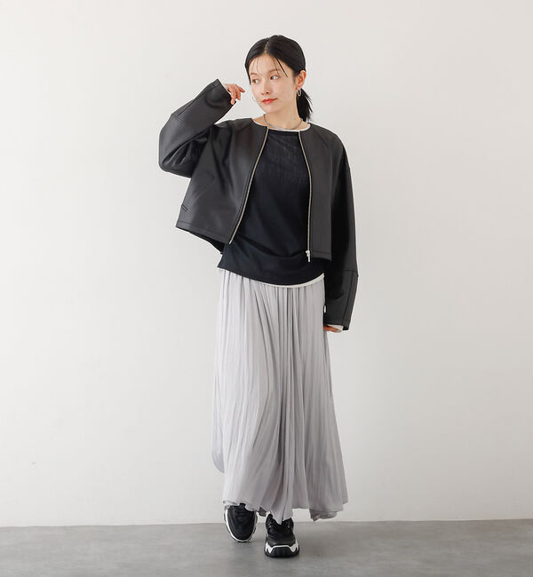 abahouse mavie「ヴィンテージサテンギャザースカート」|スカート|