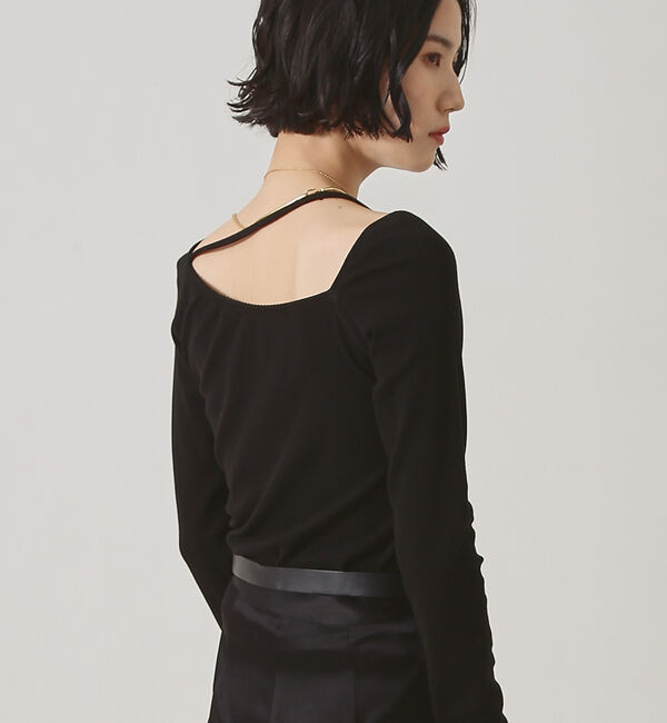 The Store by C' 「【COCUCA】リブアシメジャージー」|Tシャツ・カットソー|ブラック