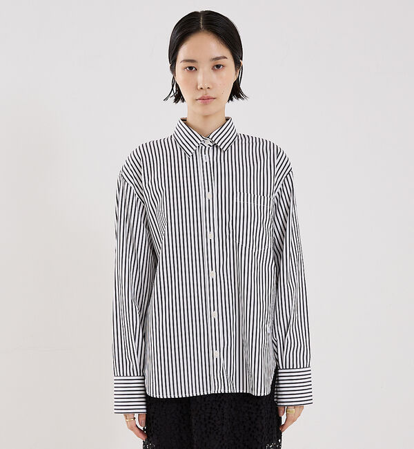 The Store by C' 「【MARIA McMANUS】Oversized Shirt in Black&times;」|シャツ・ブラウス|