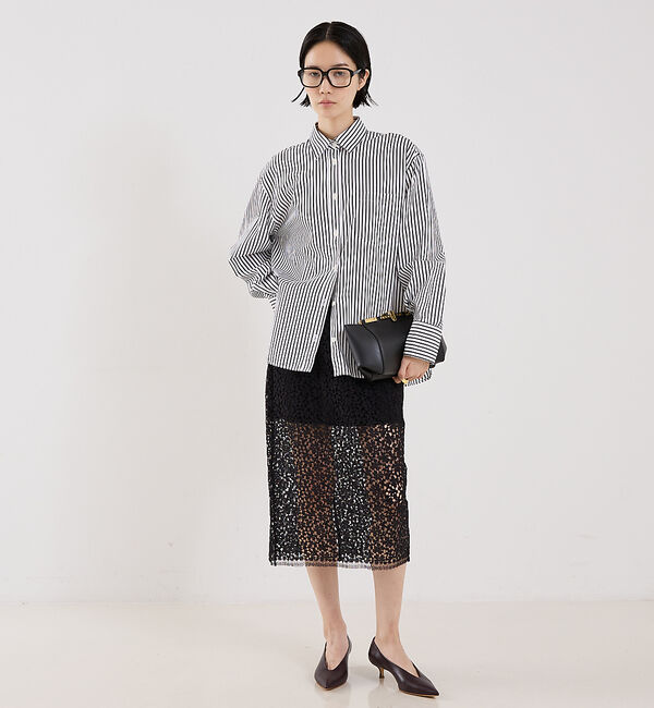 The Store by C' 「【MARIA McMANUS】Oversized Shirt in Black&times;」|シャツ・ブラウス|