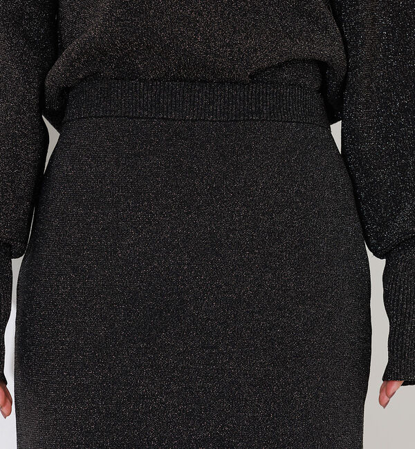 NOMINE「【上下2点セット/セットアップ対応】ラメプテーティングニットトップス＋ニットスカ」|スカート|