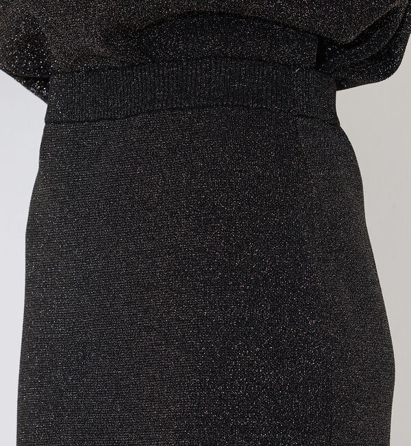 NOMINE「【上下2点セット/セットアップ対応】ラメプテーティングニットトップス＋ニットスカ」|スカート|