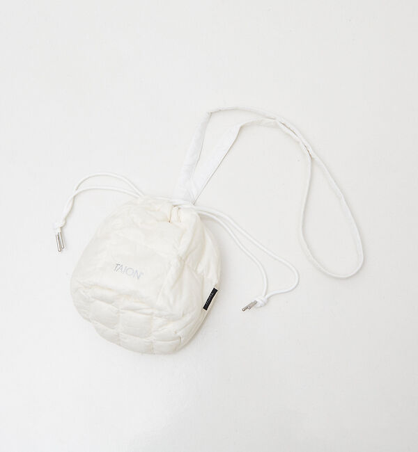 NOMINE「【TAION】ベーシック ドローストリング ダウンバッグS」|ショルダー・メッセンジャー|オフホワイト