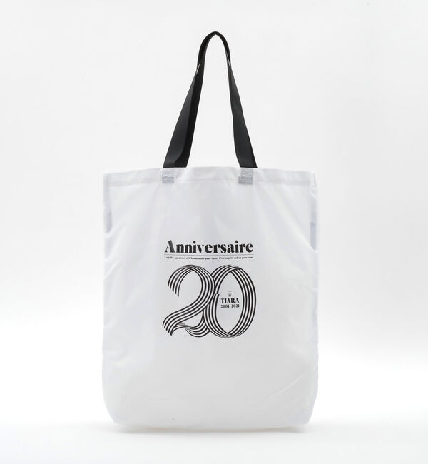  「TIARAモノトーンロゴエコバッグ」|エコバッグ|ホワイト