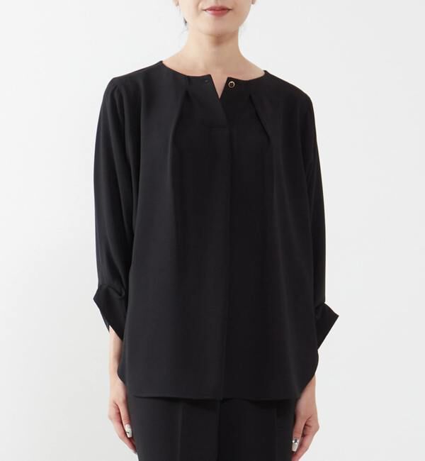 TIARA「2WAYスキッパードルマンブラウス」|シャツ・ブラウス|ブラック
