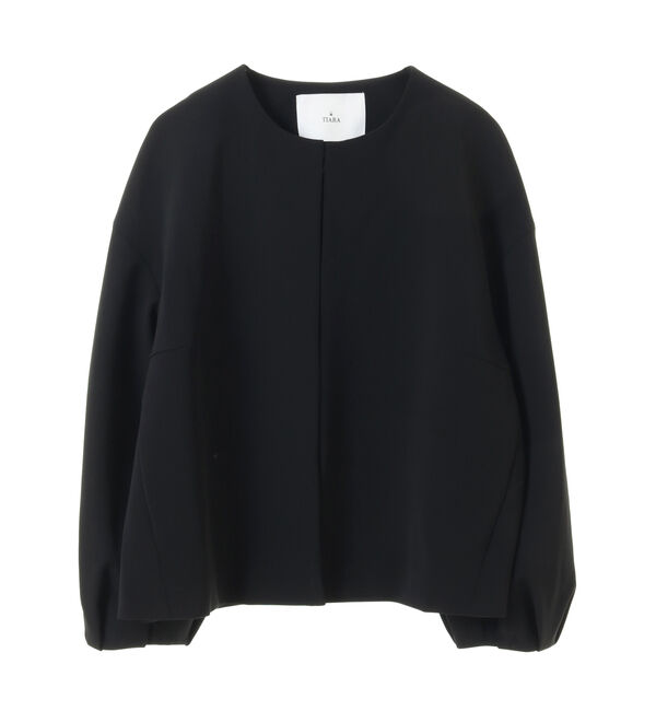 TIARA「コクーンスリーブノーカラージャケット」|ノーカラージャケット|
