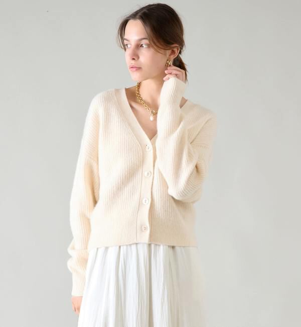 TIARA「片畦Vネックカーディガン」|カーディガン|