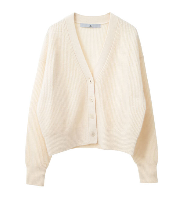 TIARA「片畦Vネックカーディガン」|カーディガン|
