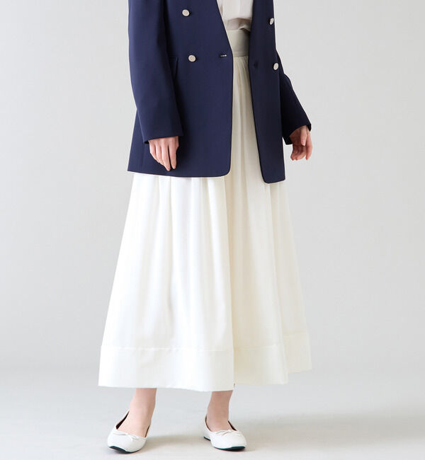 TIARA「切り替えヘムタックギャザースカート」|スカート|アイボリー