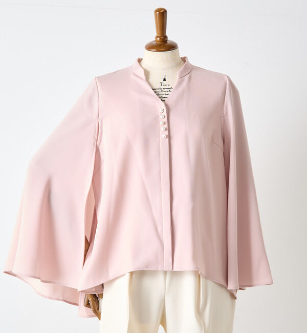 TIARA「《別注カラーあり》【PANORMO/パノルモ】パールブラウス」|シャツ・ブラウス|【別注】ピンク