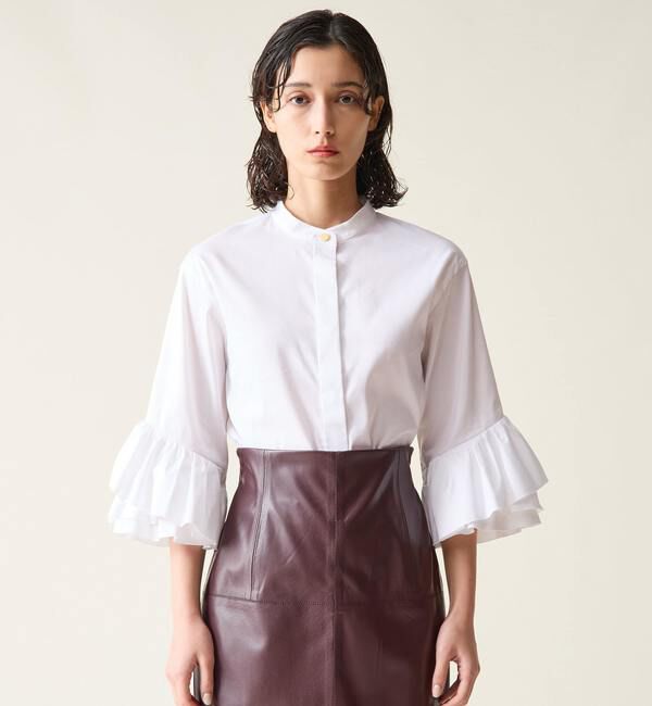 TIARA「フリルスリーブシャツブラウス」|シャツ・ブラウス|