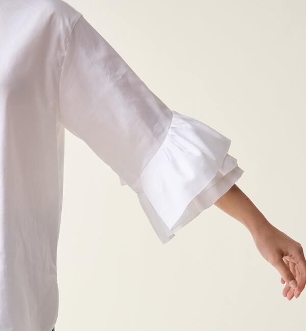 TIARA「フリルスリーブシャツブラウス」|シャツ・ブラウス|