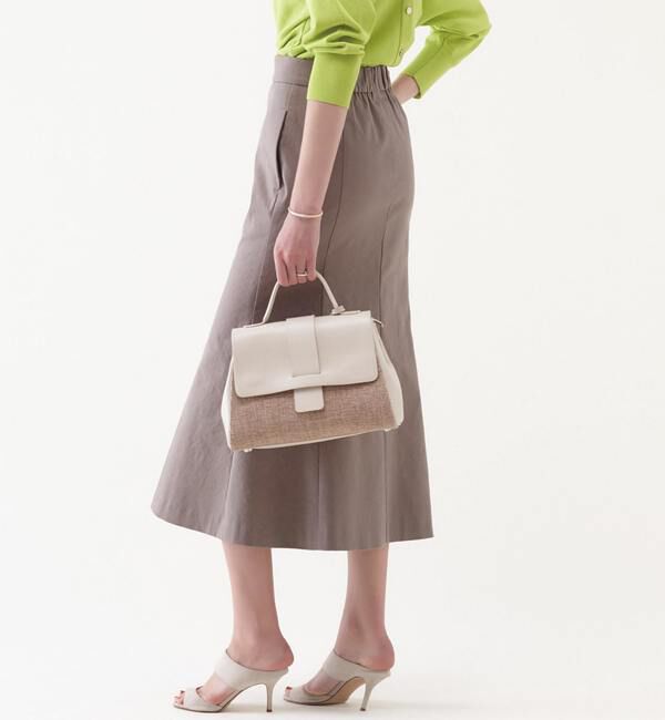 Liesse「ストレッチリネン　マーメイドスカート」|スカート|モカ