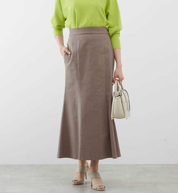 Liesse「ストレッチリネン　マーメイドスカート」|スカート|
