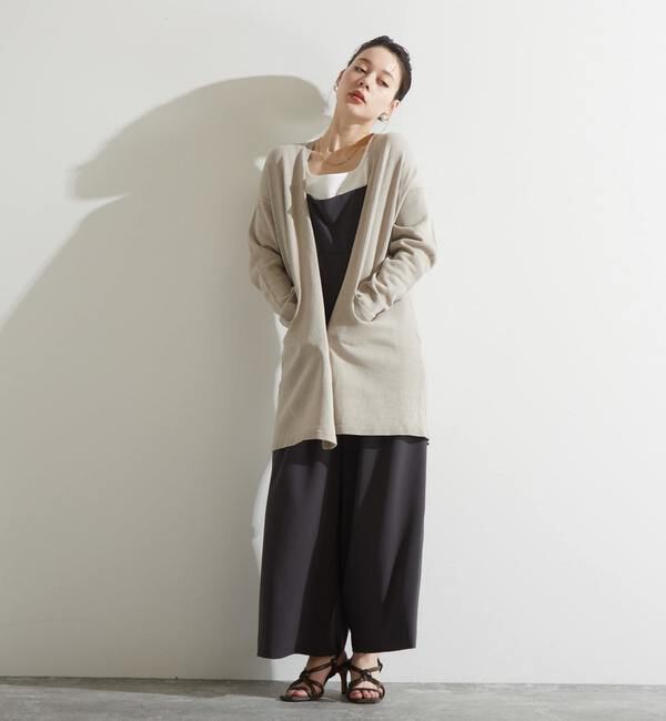 Liesse「麻調コットンカーディガン」|カーディガン|ベージュ