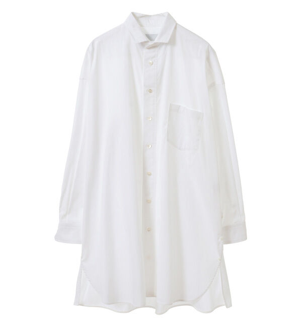 Liesse「【TICCA/ティッカ】スクエアスリットチュニックシャツ」|シャツ・ブラウス|ホワイト