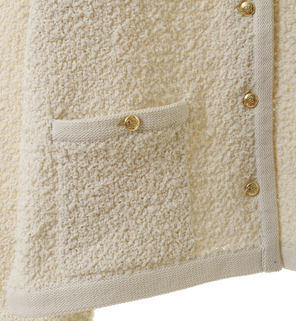 Liesse「ツイーディーニットジャケット」|カーディガン|