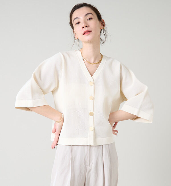 Liesse「メッシュ編みニットトップス」|ニット・セーター|