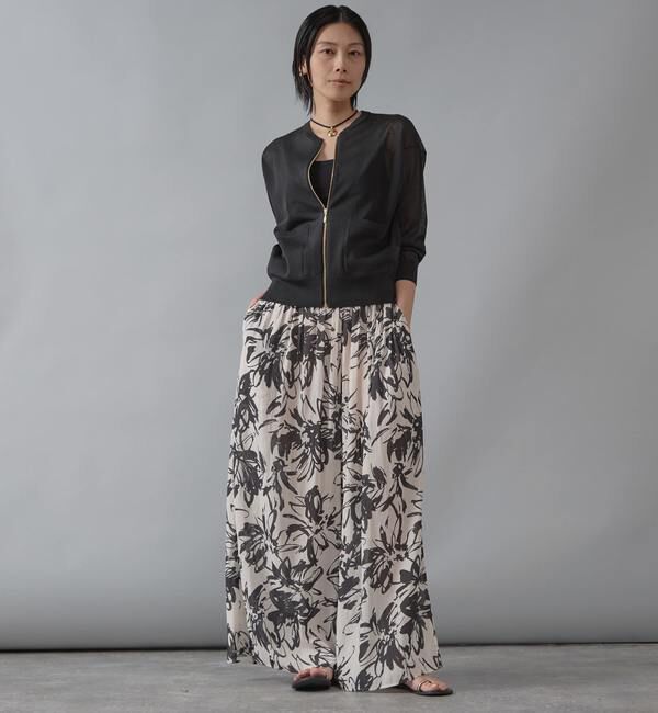 Liesse「フラワープリントボウタイ付きブラウス」|シャツ・ブラウス|