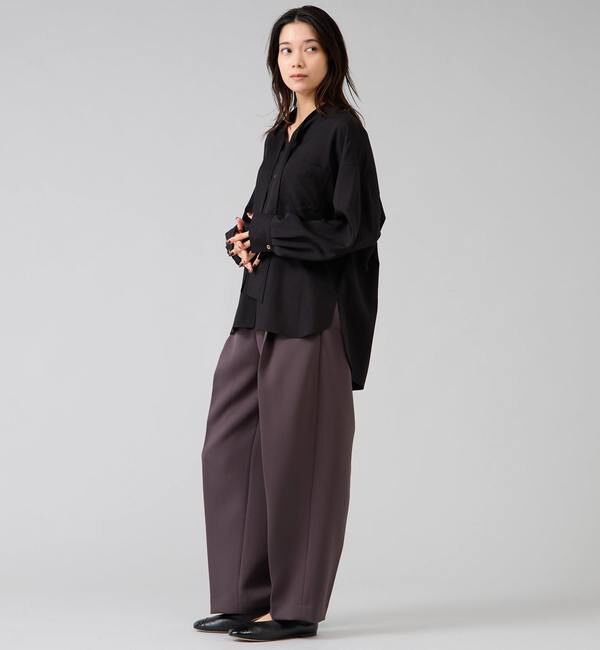 Liesse「フィブリルツイルワーク調ボウタイブラウス」|シャツ・ブラウス|