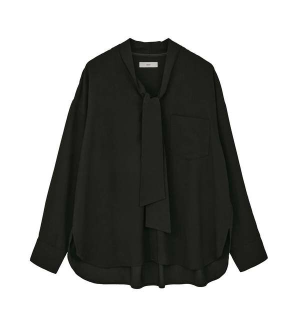 Liesse「フィブリルツイルワーク調ボウタイブラウス」|シャツ・ブラウス|