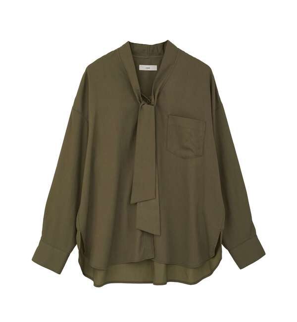 Liesse「フィブリルツイルワーク調ボウタイブラウス」|シャツ・ブラウス|