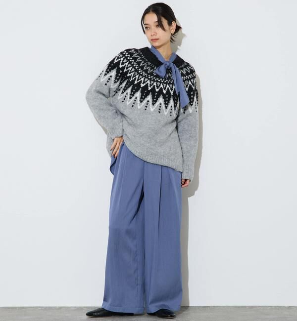 Liesse「フィブリルツイルワーク調ボウタイブラウス」|シャツ・ブラウス|