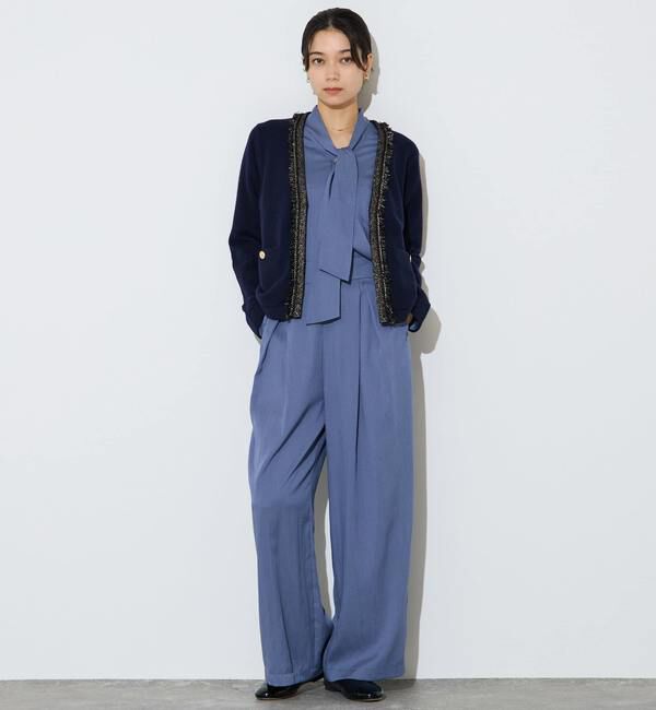 Liesse「フィブリルツイルワーク調ボウタイブラウス」|シャツ・ブラウス|